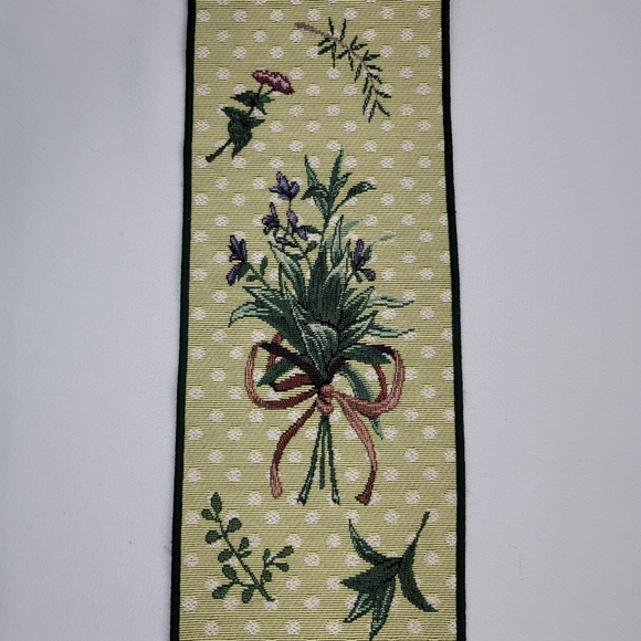 Vtg NEVER ENOUGH THYME Tapestry Bell Pull By Manual Woodworkers Weavers USA - Picture 4 of 15